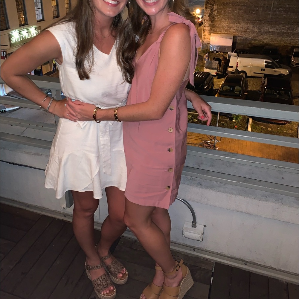 Pink top shop dress